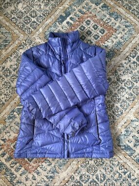 Purple Quilted North Face Puffer Jacket